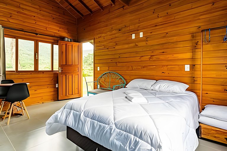 Charmosa Cabana em lindo sítio. Wi-fi e Ar - cab6
