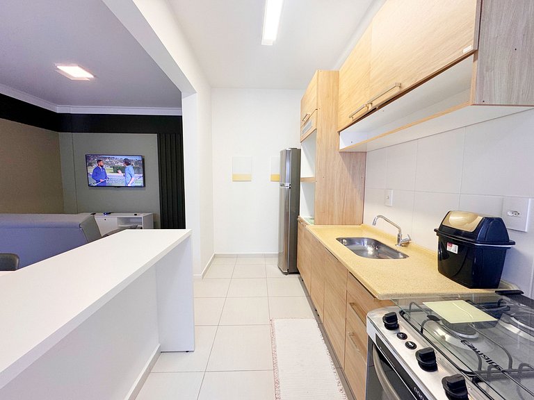 Apto 2 dorm. com ar em Canasvieiras - BEL202A