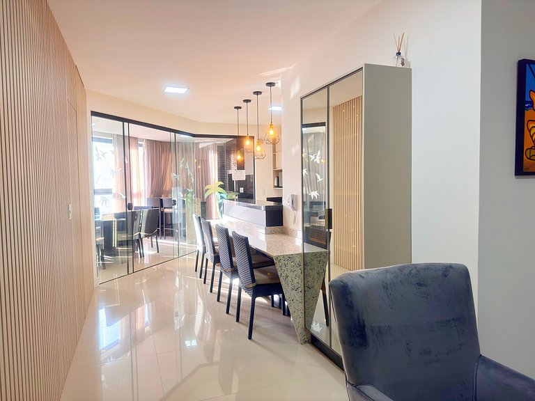 Apto. luxo, 3dorm, meia praia 300m mar - ZUR1204